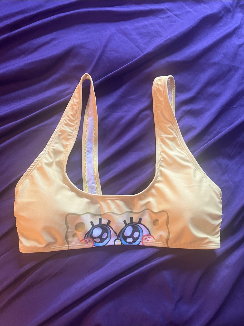 SpongeBob Squarepants Yellow Cartoon Eye Bikini Top